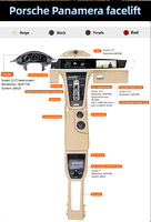 Android 13 Porsche 13PCs One Set System Pantalla táctil Estéreo Gps Navegación Reproductor de DVD Radio de coche para Panamera 2011-2017