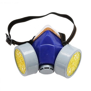 Smoke Protection Dust <strong>Mask</strong> <strong>Respirator</strong> Filter Gas <strong>Mask</strong> Double Cartridge <strong>Chemical</strong> <strong>Respirator</strong> <strong>Mask</strong> - Product Image 1