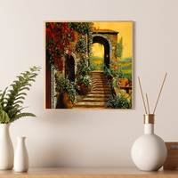 Peinture Diamant 5D Personnalisée Moderne à Impression Numérique Paysage pour Décoration Intérieure DIY Toile Polyester 30x30 – Vente en Gros