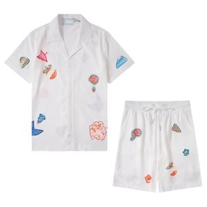 Conjunto Casual de Verano <span class=keywords><strong>Casablanca</strong></span>, Pantalones Cortos de Diseñador, Camisas de Manga Corta Unisex para Hombre, Conjunto de 2 Piezas de Lujo y Tendencia, Ropa de Marca - Product Image 4