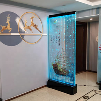 Décorations intérieures pour restaurants et bars, panneaux acryliques découpés au laser, modernes, imperméables, mobiles, avec LED, mur de bulles d'eau lumineux, séparateur de pièce