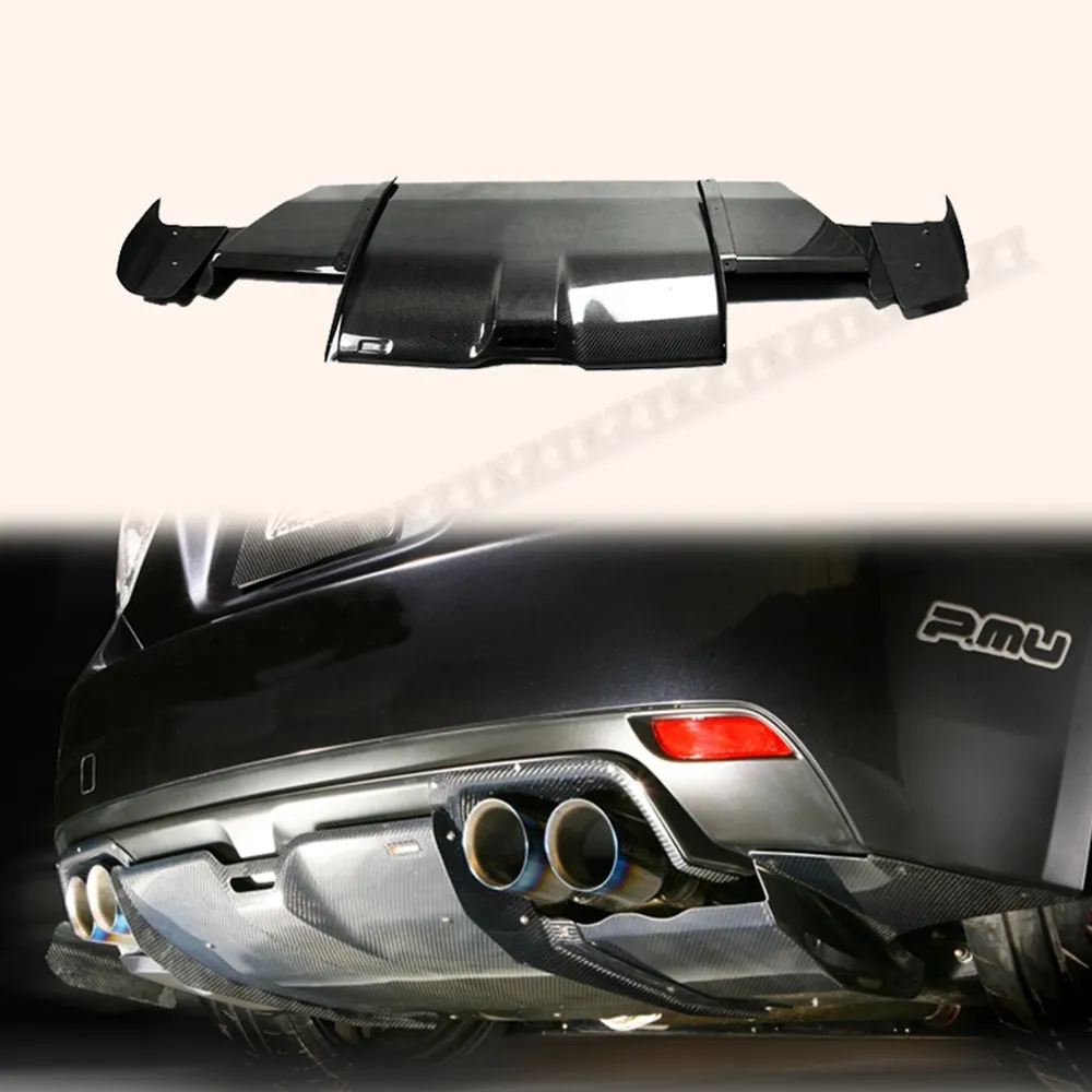 Difusor traseiro com adesivo lateral em fibra de carbono para Subaru Impreza 10 Gr Sti Vrs Style 09