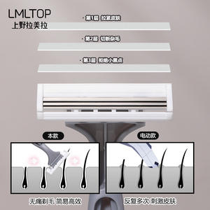 Rasoir pour homme LMLTOP, lot de 5, triple lame, acier inoxydable, tranchant, durable, pour le rasage du visage - Product Image 1