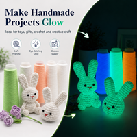 Fil à broder phosphorescent pour vêtements de rave et soirées Blacklight – Polyester recyclé écologique, couleurs personnalisables, lumineux