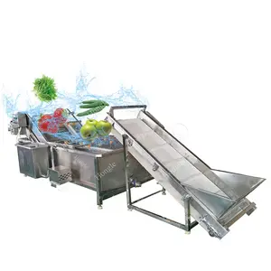 1Fruits And Vegetable Potato Washer Cleaning Processing Machine Bubble Potato Washing And Drying Line For Salad