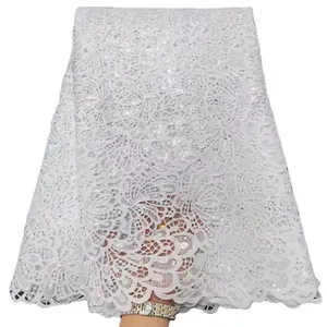 높은 엔드 무거운 드레스 웨딩 G2022 나이지리아 아프리카 레이스 직물 수제 비즈 신부 레이스 자수 패브릭 100% 코튼