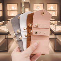 Bolsa de Joyería de Microfibra de Cuero, Pequeña y Linda, Portátil, Organizador de Joyería para Viajes, Ideal para Guardar Collares