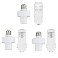 Support de Lampe Intelligent E27 avec Télécommande Sans Fil, Minuteur, Portée 50m, Alimenté par Batterie, 10A, Système Domotique, Interrupteur d'Ampoule, Base à Vis