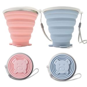 Gobelet pliable en silicone de qualité alimentaire, provenant du fabricant, pratique pour les voyages, extensible, pour brosse à dents et bain de bouche, classique - Product Image 1