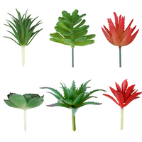 Mini-jardins de succulentes artificielles pour bureau, maison ou mariage, pots de fleurs en céramique avec succulentes artificielles