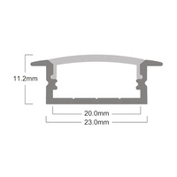 Pour armoire placard placard armoire L094 U forme boîtier en aluminium canal Extrusion encastré noir aluminium Led profil