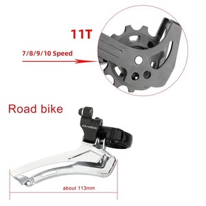 Palanca de Cambios Doble MicroNEW para Bicicleta de Carretera, 2x10 Velocidades, 3x10 Velocidades, 7 Velocidades para Grupo de <span class=keywords><strong>Desviador</strong></span>, Aleación, Negro Mate - Product Image 6