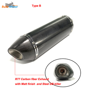 Silenciador de escape de motocicleta Universal de fibra de carbono de 51mm con silenciador para CB1000R Z800 CBR600 <span class=keywords><strong>NC700S</strong></span> - Product Image 3