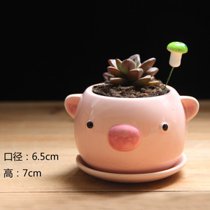 Vaso per Piante Grasse, Piccola Paperella Gialla, Orsetto, Vaso in Ceramica, Mini Vaso Creativo a Forma di Cartone Animato per Coltivazione Indoor - Product Image 4