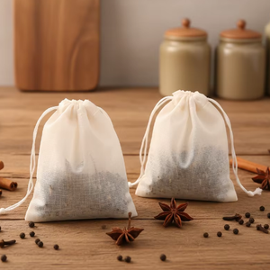 Bolsitas de Té Reutilizables de Algodón Puro, Selladas, de Grado Alimenticio, Varios Tamaños, Ecológicas, de Alta Durabilidad para Preparar Té Diario y Té de Hierbas - Product Image 1