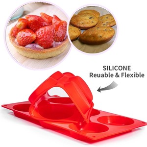 6 Cups Non-Stick <strong>Cupcake</strong> Molds Food Grade Silicone Baking Tray for Making Egg Muffin <strong>Cupcake</strong> Reusable Muffin <strong>Tin</strong> - Product Image 4