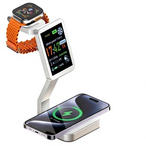Station de charge sans fil 3 en 1, <span class=keywords><strong>chargeur</strong></span> rapide 15W, <span class=keywords><strong>chargeur</strong></span> sans fil magnétique pour téléphones, écouteurs, montres, module de montre amovible - Product Image 2