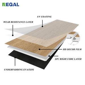 Promotion petite quantité minimale de commande Stock 4.5mm 5mm 5.5mm Uniclick gaufrage large 100% vierge hybride Pvc planche de vinyle pour la maison - Product Image 6