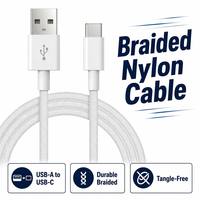 Câble tressé de charge rapide 3A 15W USB-C, cordon de données USB 1M 3FT, chargeur USB-C pour téléphones portables et appareils photo, logo OEM