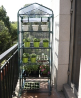 Mini serre à 5 niveaux en PVC, chariots à fleurs, serre intérieure complète avec cadre en aluminium, serre de jardin pour plantes