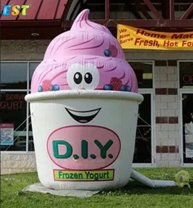 广告充气冰淇淋商店装饰3m充气食品模型充气纸杯蛋糕模型广告