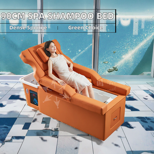 Cama de Masaje Spa de Diseño Moderno de 90 cm con Lavabo de Cerámica para Champú y Pedicura - Equipo para Salones de Belleza y Peluquería, Incluye Terapia Capilar - Product Image 2