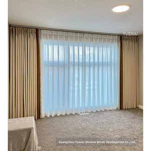 <span class=keywords><strong>Prix</strong></span> d'usine compétitif bonne qualité Ensemble complet de rideaux de luxe motorisés en tissu pour le salon - Product Image 5