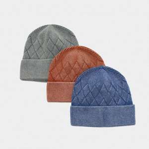 Nouvelle Arrivée Hiver 2025 – Bonnets Tressés Tendance pour Hommes et Femmes, Effet Délavé, Idéaux pour l'Extérieur - Product Image 1