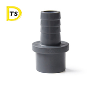 Conector de PVC para Tubería de Suministro de Agua, Tipo Pagoda, Tapón Interior y Exterior, Superficie Lisa, Azul/Blanco/Gris, Marca TSD, Junta Reductora Grande y Pequeña