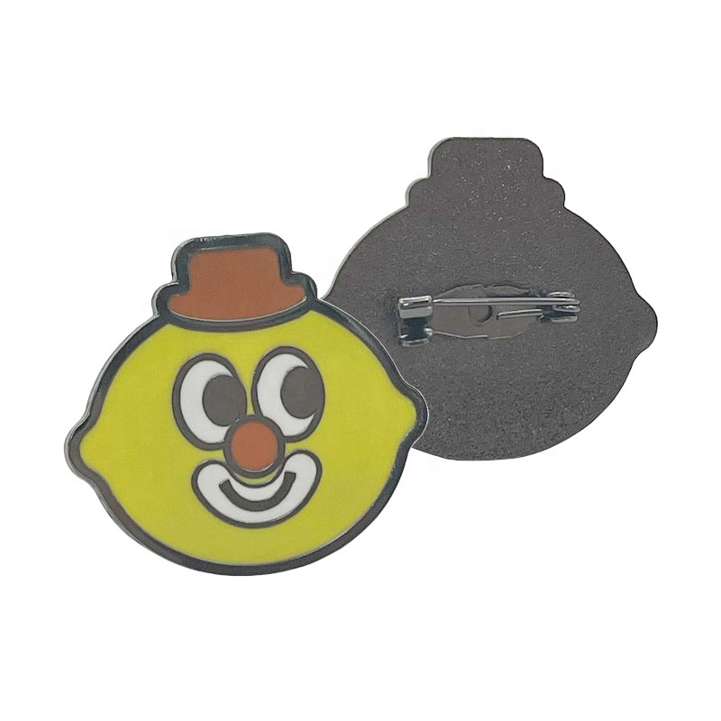 Factory Custom Logo Metal Design Hard Enamel Anime Lapel Pin Enamel Funny Joker Pin With Safety Pin Clothing Chest Brooch Badge