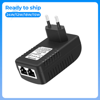 Injecteur PoE avec prise EU, UK, US, AU, 24V 48V Gigabit 10/100/1000 Mbps pour caméra IP, CCTV, point d'accès sans fil, VoIP