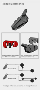 Auriculares para casco con intercomunicador inalámbrico E1 X1 Plus V5.3, accesorios para motocicleta, auriculares con micrófono HD para conductores - Product Image 6
