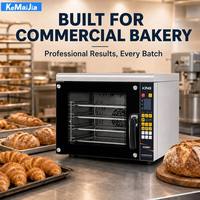Horno de Circulación de Aire Caliente Comercial de 60L, Acero Inoxidable 304, 4 Niveles, Pantalla LCD, Humidificación por Pulverización, Equipo de Panadería
