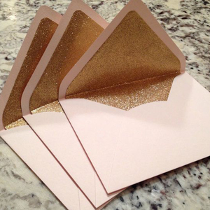 Phong Bì Lót Lấp Lánh Màu Hồng Và Vàng Hồng Trang Nhã Tùy Chỉnh Và Phong Bì Lót Lấp Lánh Màu Vàng Tùy Chỉnh - Product Image 6
