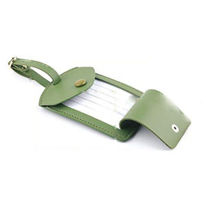 Layar sutra buatan tangan kulit tiruan kustom kualitas tinggi Tag bagasi cetak hadiah bisnis promosi Tag nama bagasi Premium - Product Image 6