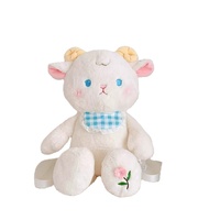 Usine personnalisé animal en peluche sac à dos ours en peluche chat mouton sac d'école pour enfants cadeaux