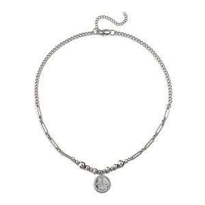 Collana con Pendente Mano di <span class=keywords><strong>Fatima</strong></span> in Acciaio Inossidabile, Stile Hip Hop, Personalizzabile con Logo, Collana alla Moda - Product Image 1