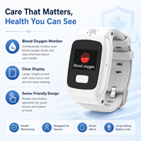 Reloj Inteligente 4G GPS para Cuidado de Personas Mayores con Rastreo de Ubicación en Tiempo Real, Detección de Caídas, Monitor y Llamada con un Toque