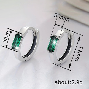 Orecchini a polsino quadrati da donna, semplici accessori per l'orecchio da indossare tutti i giorni - Product Image 4