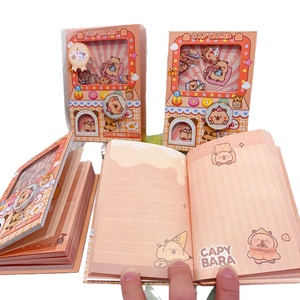 신상품 카피바라 가챠 머신 노트 귀여운 만화 A7 노트북 스트레스 해소 뽑기 기계 손글씨 다이어리 - Product Image 5