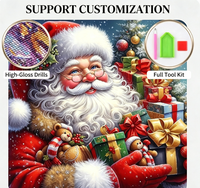 Kits de peinture diamantée 5D DIY de Père Noël Songwoo en gros, peinture diamantée complète pour adultes