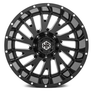 Jantes tout-terrain en alliage d'aluminium forgé noir et rouge de 20 pouces, nouveau design multi-rayons avec finition Hyper Black 20 mm/25 mm - Product Image 2