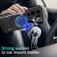 Étui avec support pour Infinix Itel Power 70 RS4 P65 P55 A90 A80 A70 A60 A50 5G 4G, coque de téléphone portable avec fenêtre coulissante S25 S24 Ultra