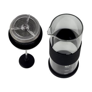 Mousseur à lait manuel en verre avec piston en acier inoxydable – Pompe à main en verre borosilicate de 350 ml pour café, latte - Product Image 4