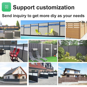 Privacy divisore <span class=keywords><strong>legno</strong></span> composito di plastica esterno cortile wpc pannelli recinzione composito recinzione esterna involucro schermo esterno - Product Image 2