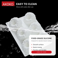 Molde de Silicona para Pastel con Forma de Frambuesa AKOKO, Grado Alimenticio, Antiadherente, Flexible, Ecológico, Solo Lavado a Mano, Herramientas para Pastel de Mousse