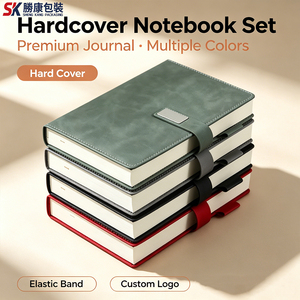 Sheng Kang Packaging Hardcover Notebook Set PU <b>Leather</b> Journal Elastic Band Custom Logo Multiple Colors - Product Image 1