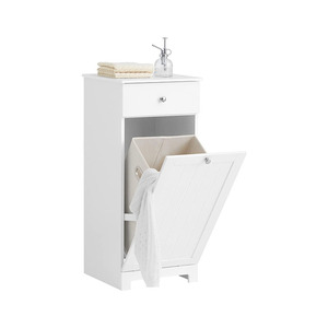 <span class=keywords><strong>Armoire</strong></span> <span class=keywords><strong>de</strong></span> <span class=keywords><strong>salle</strong></span> <span class=keywords><strong>de</strong></span> <span class=keywords><strong>bain</strong></span> et <span class=keywords><strong>de</strong></span> buanderie convertible en bambou blanc <span class=keywords><strong>avec</strong></span> <span class=keywords><strong>panier</strong></span> à <span class=keywords><strong>linge</strong></span> inclinable et tiroir <span class=keywords><strong>de</strong></span> rangement - Product Image 1