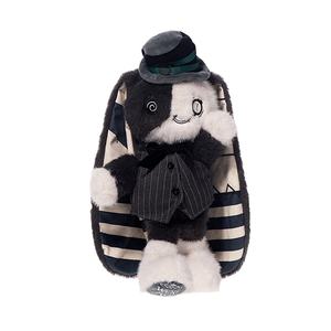 <span class=keywords><strong>PLUSHIE</strong></span> <span class=keywords><strong>DREADFULS</strong></span> Super Soft Plush Bear Plush Toy Crazy Hat Black Quirky Doll Stress Relief PP Cotton Filled High-End Gift - Product Image 1