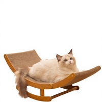 Lit à bascule pour chat en carton ondulé, griffoir et jouet à aiguiser les griffes, durable quatre saisons, design simple
